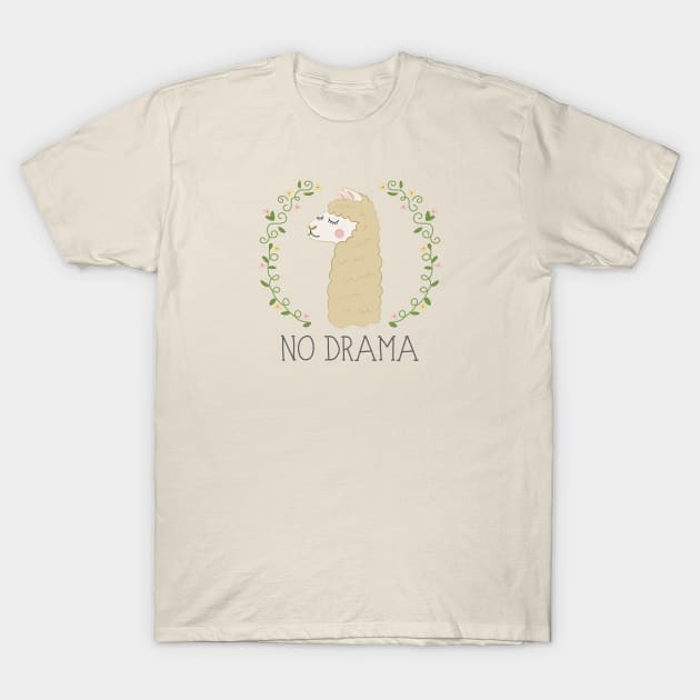 No Drama Llama T-Shirt by sixhours